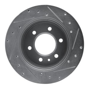 Ram ProMaster 3500 Brake Rotor (1) - Rear Left - R1 Concepts - Drilled & Slotted - Silver - `06-`18